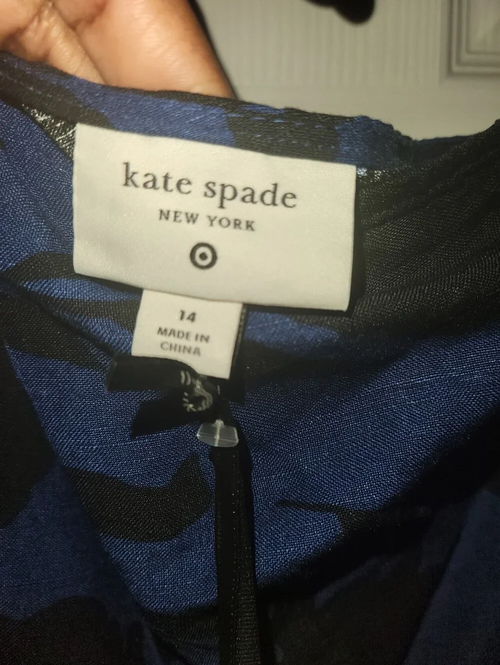Kate spade x TARGET size 14 One-Shoulder BLUE & Black Floral Jumpsuit. NEW